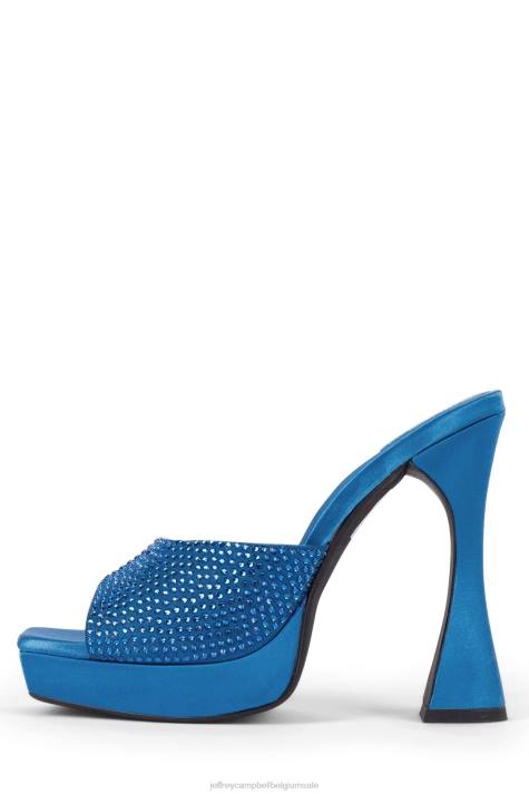 vrouwen Jeffrey Campbell hollywoodj helderblauw satijnblauw V2LZ1568 sandaal met hak