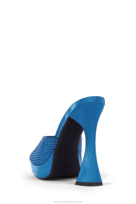 vrouwen Jeffrey Campbell hollywoodj helderblauw satijnblauw V2LZ1568 sandaal met hak