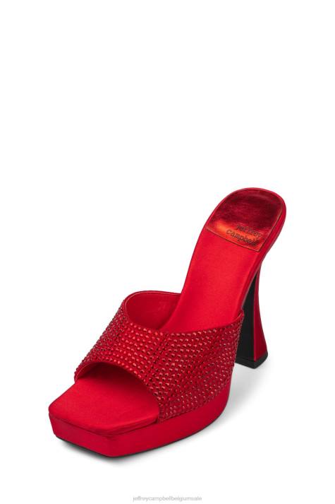 vrouwen Jeffrey Campbell hollywoodj rood satijn rood V2LZ1566 sandaal met hak