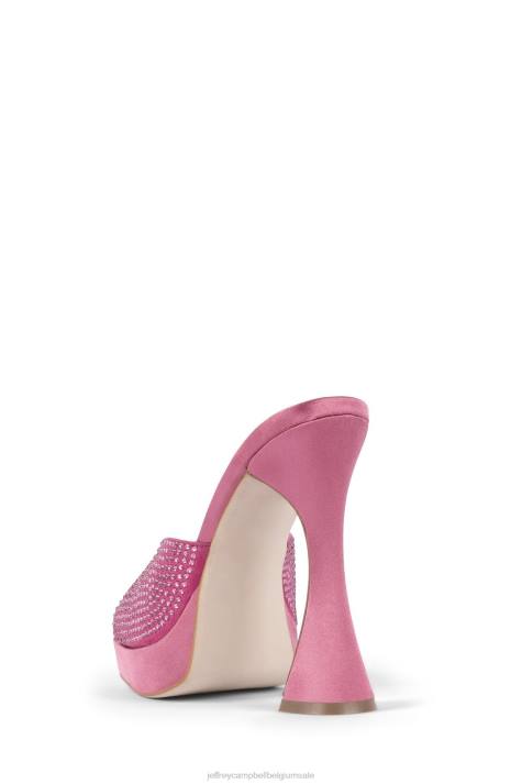 vrouwen Jeffrey Campbell hollywoodj warm roze satijn roze V2LZ1569 sandaal met hak