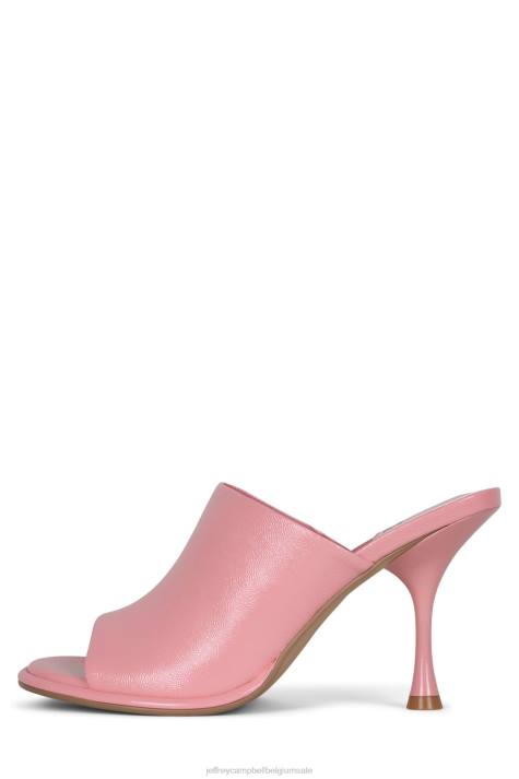 vrouwen Jeffrey Campbell impliciet roze gekreukt patent V2LZ1561 sandaal met hak