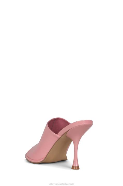 vrouwen Jeffrey Campbell impliciet roze gekreukt patent V2LZ1561 sandaal met hak