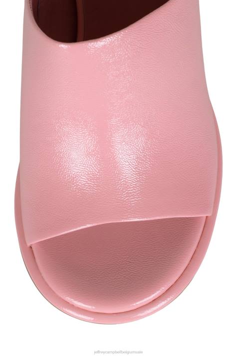vrouwen Jeffrey Campbell impliciet roze gekreukt patent V2LZ1561 sandaal met hak