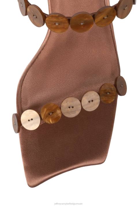vrouwen Jeffrey Campbell indrukken bruine combi V2LZ1445 sandaal met hak