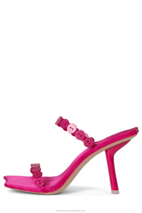 vrouwen Jeffrey Campbell indrukken fuchsia satijn combinatie V2LZ1444 sandaal met hak