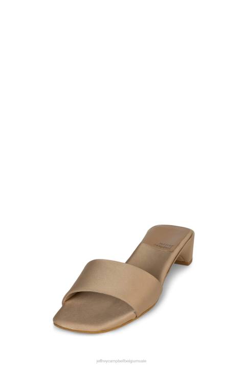vrouwen Jeffrey Campbell ingehouden beige satijn V2LZ1417 sandaal met hak