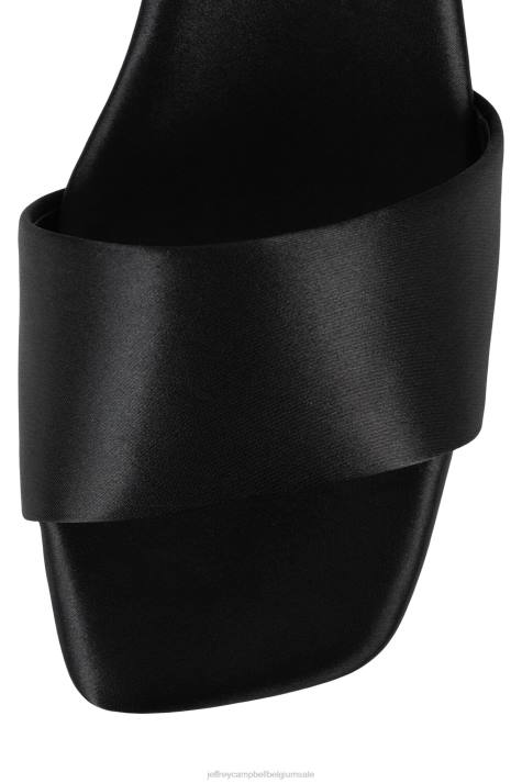 vrouwen Jeffrey Campbell ingehouden zwart satijn V2LZ1418 sandaal met hak