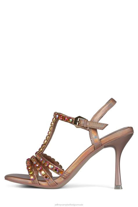 vrouwen Jeffrey Campbell jwl-t rosé goud iriserend V2LZ1604 sandaal met hak