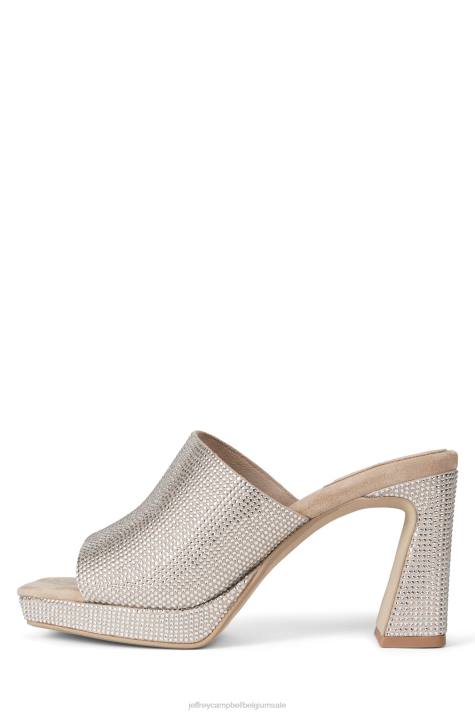vrouwen Jeffrey Campbell kaviaar-js nude suède champagne V2LZ1435 sandaal met hak