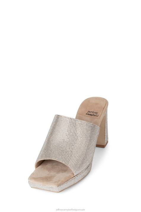vrouwen Jeffrey Campbell kaviaar-js nude suède champagne V2LZ1435 sandaal met hak