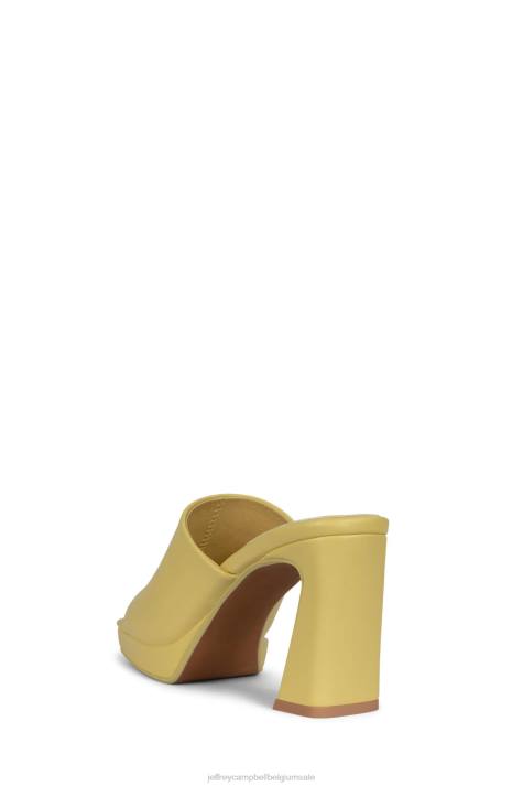 vrouwen Jeffrey Campbell kaviaar licht geel V2LZ1617 sandaal met hak