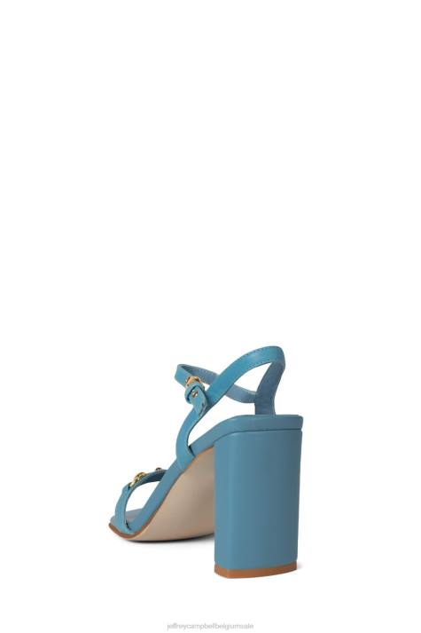 vrouwen Jeffrey Campbell levendig blauw goud V2LZ1451 sandaal met hak