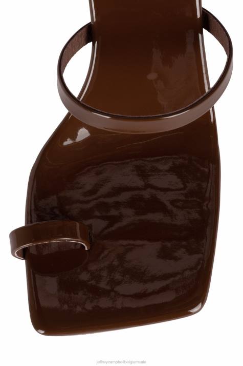 vrouwen Jeffrey Campbell luzia bruin patent V2LZ1630 sandaal met hak