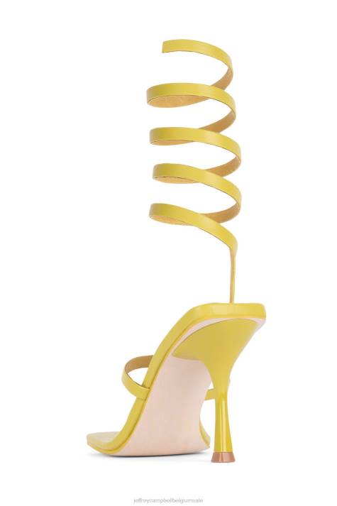 vrouwen Jeffrey Campbell luzia chartreuse V2LZ1628 sandaal met hak