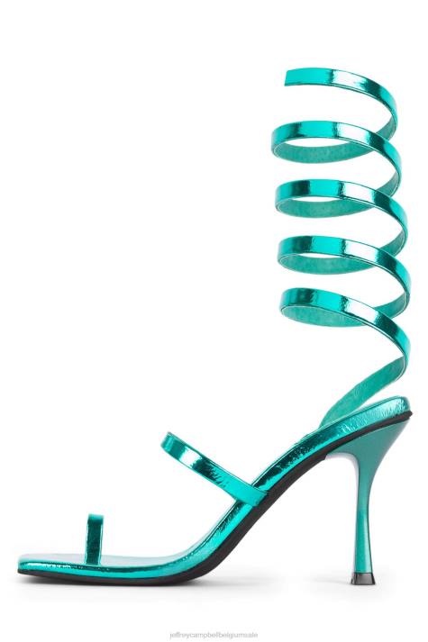 vrouwen Jeffrey Campbell luzia groen metaalachtig V2LZ1620 sandaal met hak