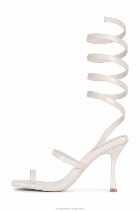 vrouwen Jeffrey Campbell luzia ivoor patent V2LZ1629 sandaal met hak
