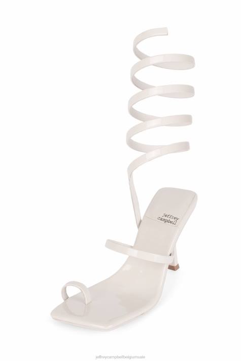 vrouwen Jeffrey Campbell luzia ivoor patent V2LZ1629 sandaal met hak