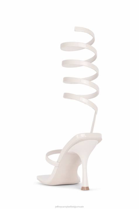 vrouwen Jeffrey Campbell luzia ivoor patent V2LZ1629 sandaal met hak