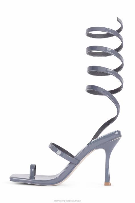 vrouwen Jeffrey Campbell luzia stoffig marine patent V2LZ1627 sandaal met hak