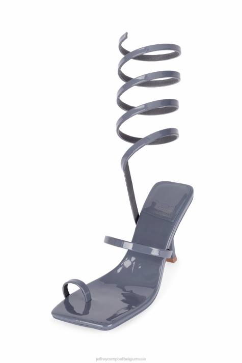 vrouwen Jeffrey Campbell luzia stoffig marine patent V2LZ1627 sandaal met hak