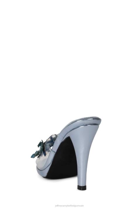 vrouwen Jeffrey Campbell meest verse blauwe metallic combinatie V2LZ1436 sandaal met hak