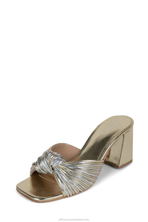vrouwen Jeffrey Campbell melanger-2 zilver goud V2LZ1646 sandaal met hak