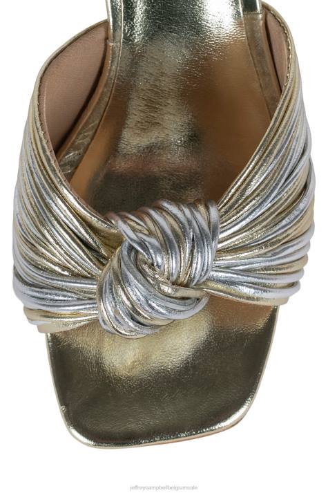 vrouwen Jeffrey Campbell melanger-2 zilver goud V2LZ1646 sandaal met hak