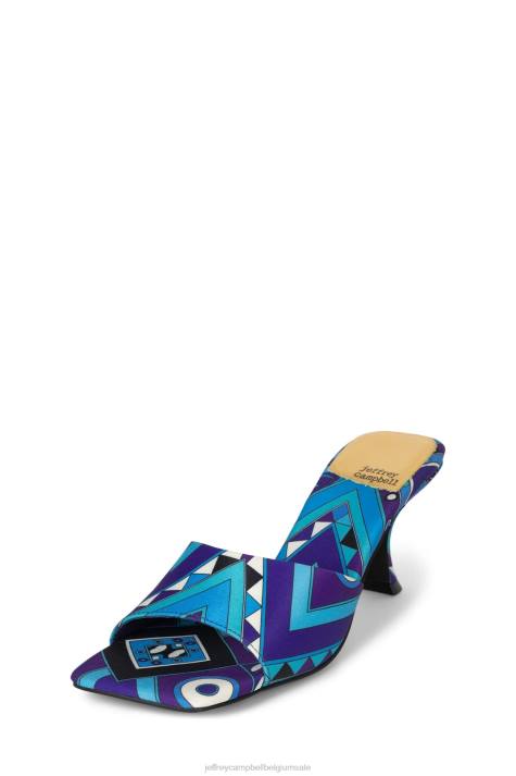 vrouwen Jeffrey Campbell meneer-groot blauwe combi V2LZ1477 sandaal met hak