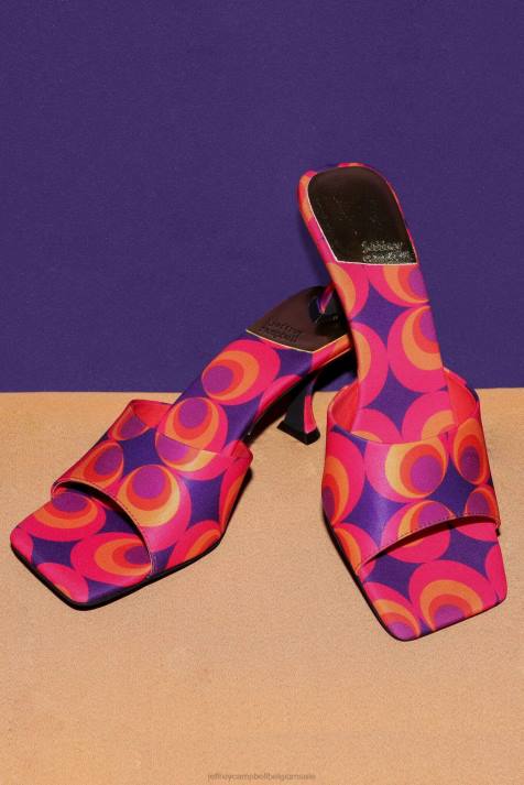 vrouwen Jeffrey Campbell meneer-groot rood blauw multi V2LZ1478 sandaal met hak