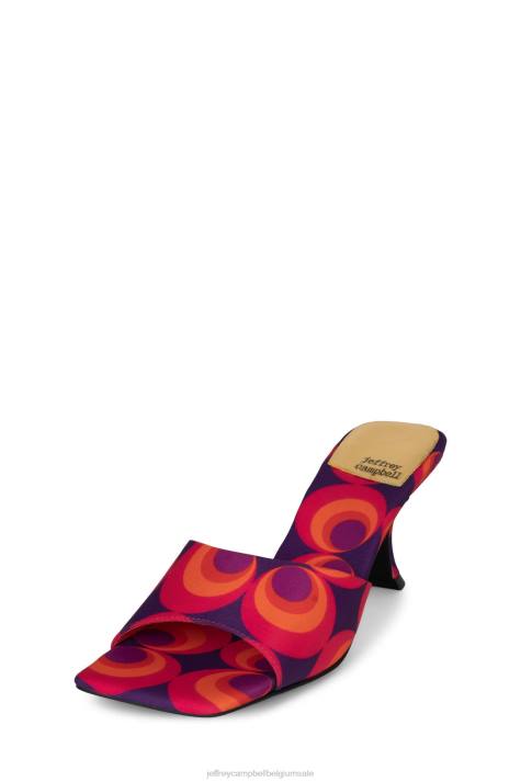 vrouwen Jeffrey Campbell meneer-groot rood blauw multi V2LZ1478 sandaal met hak