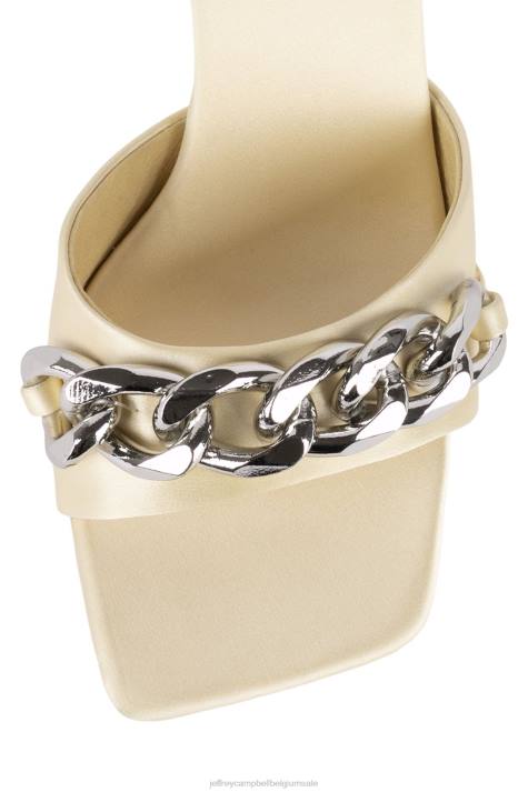 vrouwen Jeffrey Campbell mr-big-ch geel pastel satijn zilver V2LZ1574 sandaal met hak