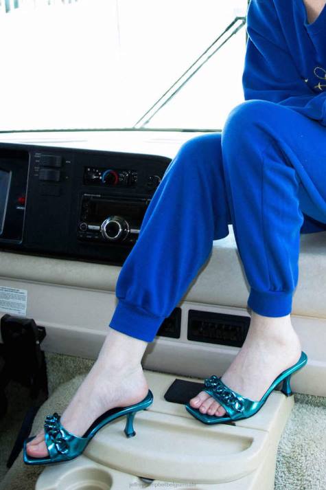 vrouwen Jeffrey Campbell mr-big-ch mint satijn goud V2LZ1573 sandaal met hak