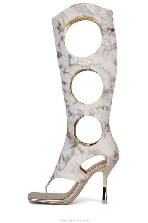 vrouwen Jeffrey Campbell onthuld-f beige multi V2LZ1457 sandaal met hak