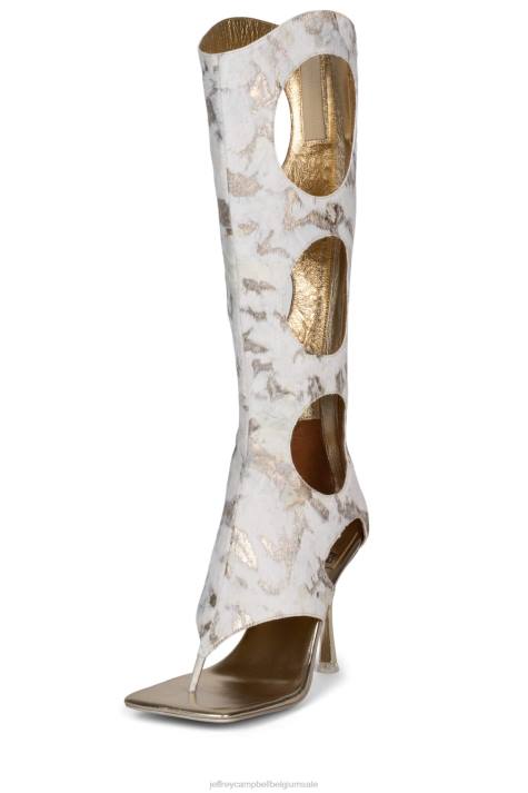 vrouwen Jeffrey Campbell onthuld-f beige multi V2LZ1457 sandaal met hak