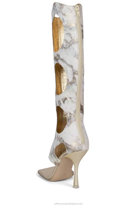 vrouwen Jeffrey Campbell onthuld-f beige multi V2LZ1457 sandaal met hak