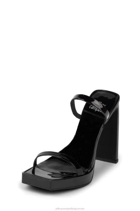 vrouwen Jeffrey Campbell oplichter zwart patent V2LZ1542 sandaal met hak