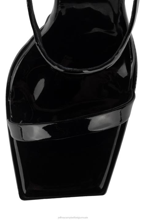 vrouwen Jeffrey Campbell oplichter zwart patent V2LZ1542 sandaal met hak