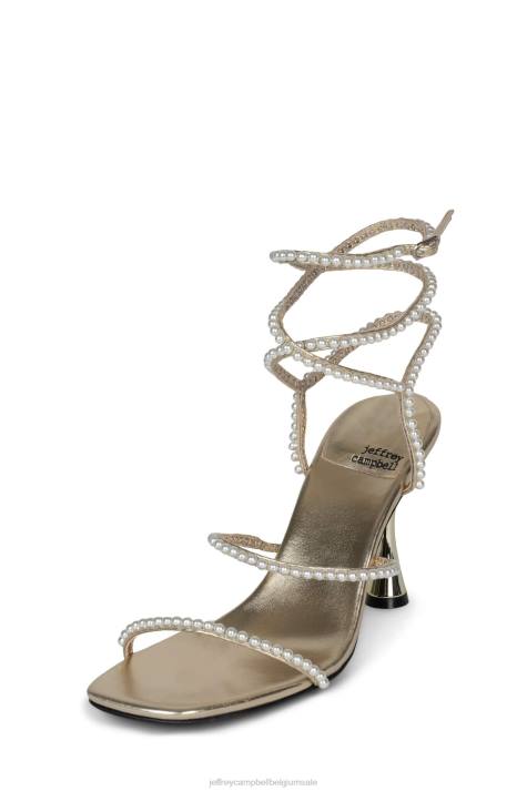 vrouwen Jeffrey Campbell parelmoer gouden combinatie V2LZ1645 sandaal met hak