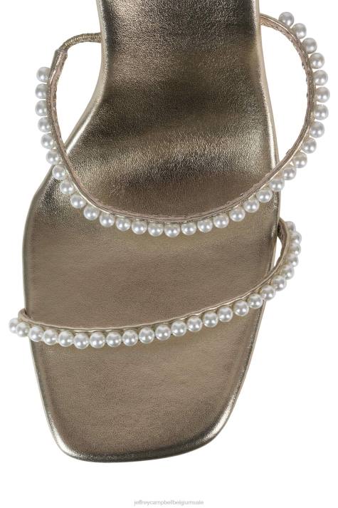 vrouwen Jeffrey Campbell parelmoer gouden combinatie V2LZ1645 sandaal met hak