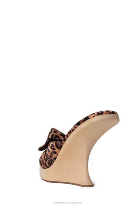 vrouwen Jeffrey Campbell plagen beige jachtluipaard V2LZ1430 sandaal met hak