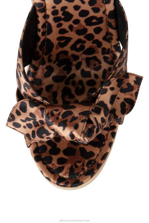 vrouwen Jeffrey Campbell plagen beige jachtluipaard V2LZ1430 sandaal met hak