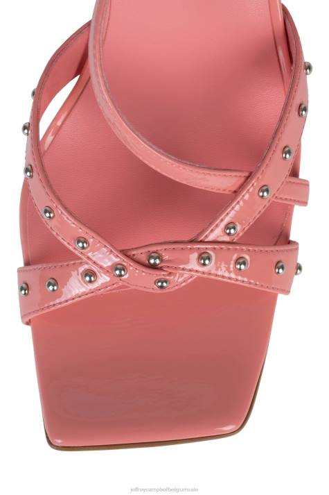 vrouwen Jeffrey Campbell punkd roze gekreukt patent V2LZ1485 sandaal met hak