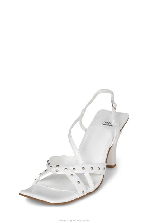 vrouwen Jeffrey Campbell punkd wit gekreukt patent V2LZ1486 sandaal met hak