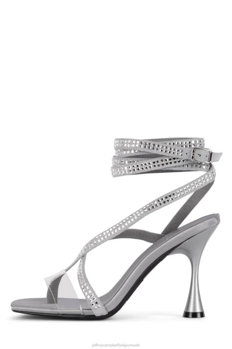 vrouwen Jeffrey Campbell rijkdom grijs satijn zilver V2LZ1643 sandaal met hak