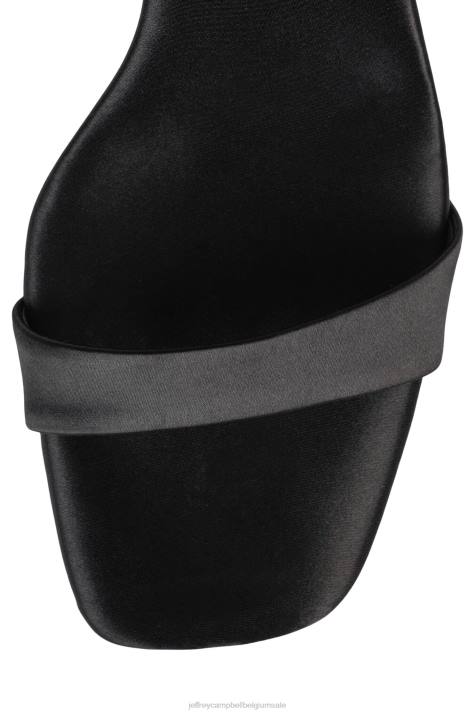 vrouwen Jeffrey Campbell rozena zwart satijn multi V2LZ1423 sandaal met hak
