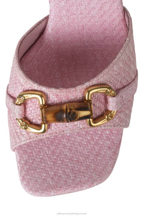 vrouwen Jeffrey Campbell schiereiland roze geweven brons V2LZ1447 sandaal met hak