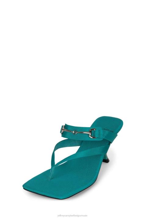 vrouwen Jeffrey Campbell sluw aqua faille zilver V2LZ1468 sandaal met hak