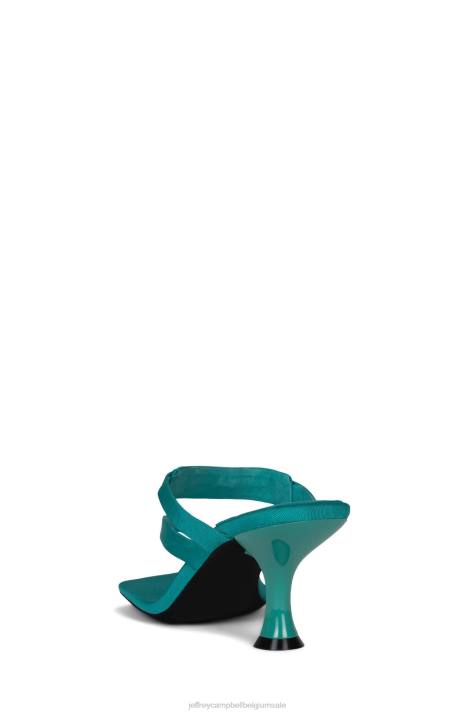 vrouwen Jeffrey Campbell sluw aqua faille zilver V2LZ1468 sandaal met hak