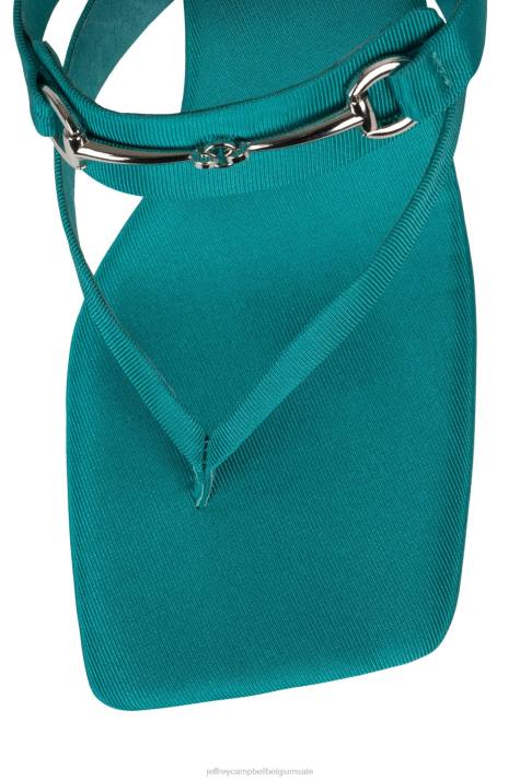 vrouwen Jeffrey Campbell sluw aqua faille zilver V2LZ1468 sandaal met hak