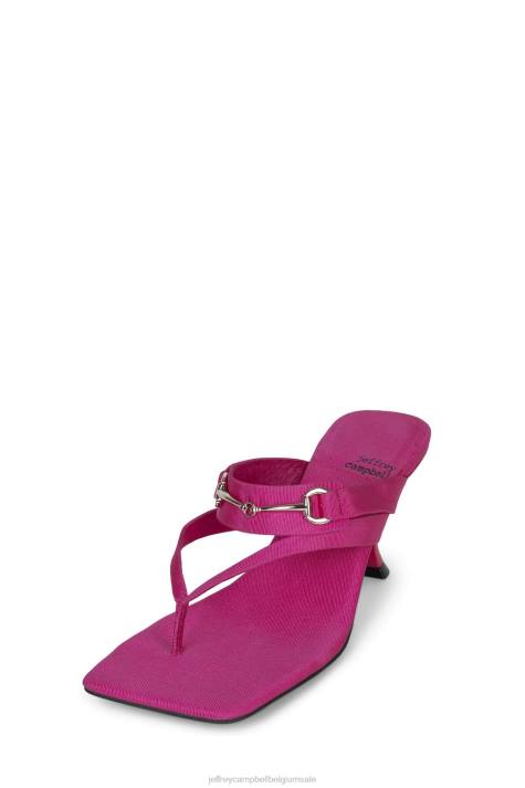 vrouwen Jeffrey Campbell sluw fuchsia faille zilver V2LZ1469 sandaal met hak